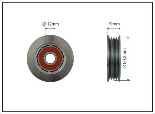 Tensioner Pulley, V-ribbed belt 500506