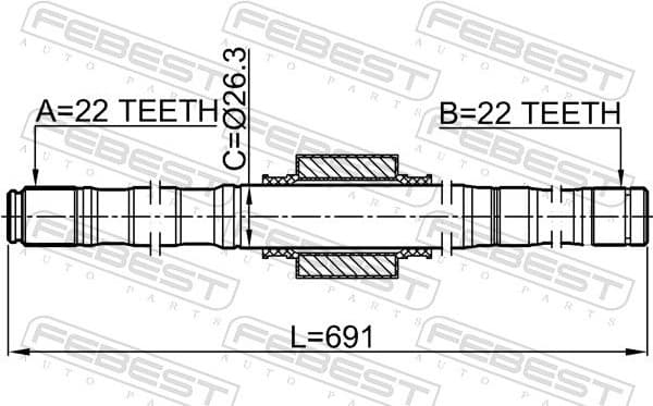 Drive Shaft 0212-E11MT16L - image 2
