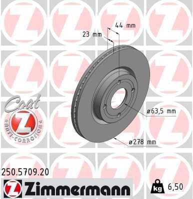 Brake Disc COAT Z 250.5709.20