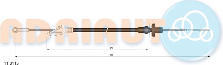 Cable Pull, clutch control 11.0115