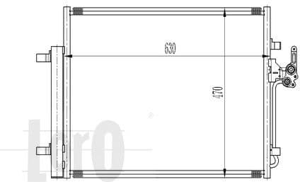 Condenser, air conditioning LORO 017-016-0016 - image 2