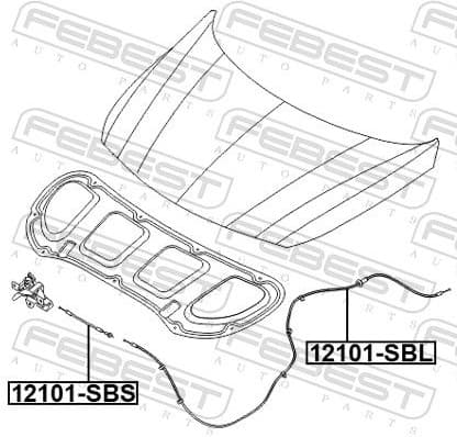 Bonnet Cable 12101-SBL - image 2
