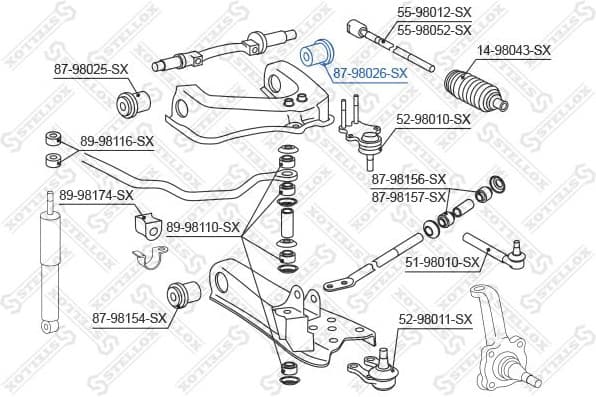 Mounting, control/trailing arm 87-98026-SX - image 2