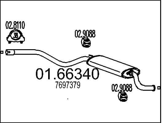 Rear Muffler 01.66340
