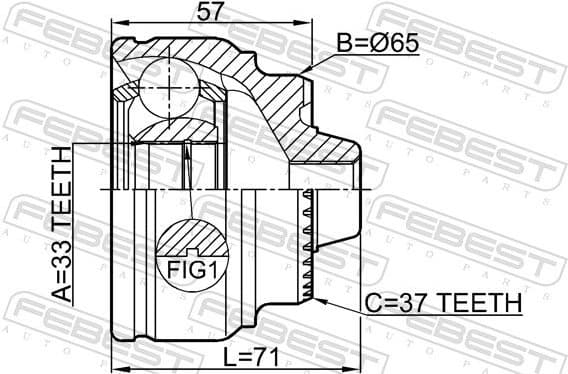 Joint Kit, drive shaft 1910-F25 - image 2