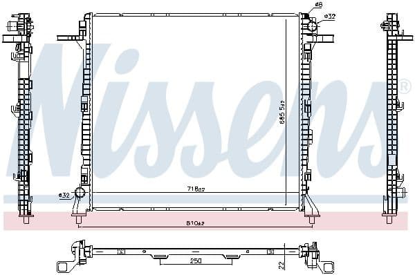 Radiator, engine cooling 606982