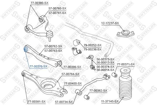 Mounting, control/trailing arm 77-00370-SX - image 2