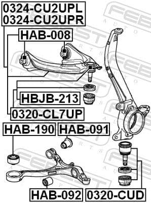 Control/Trailing Arm, wheel suspension 0324-CU2UPR - image 2