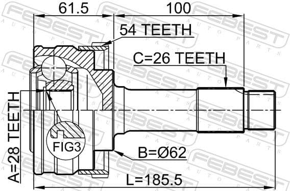 Joint Kit, drive shaft 1610-460A54 - image 2