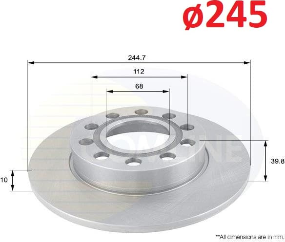 Brake disc, 1pcs REAR ADC1446