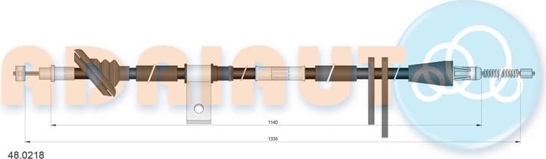 Cable Pull, parking brake 48.0218
