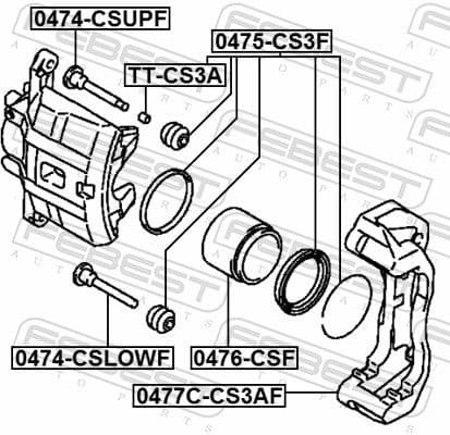 Guide Bolt, brake caliper 0474-CSUPF - image 2