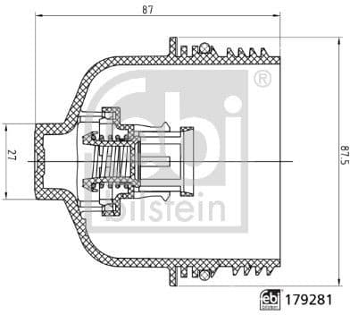 Cap, oil filter housing febi Plus 179281