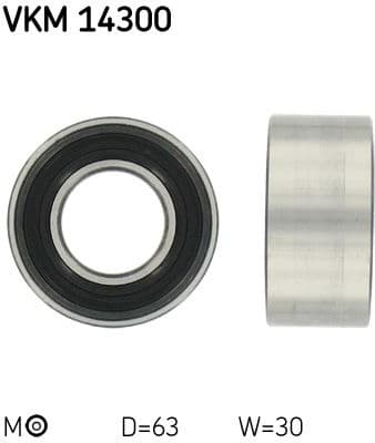 Tensioner Pulley, timing belt VKM 14300 - image 2