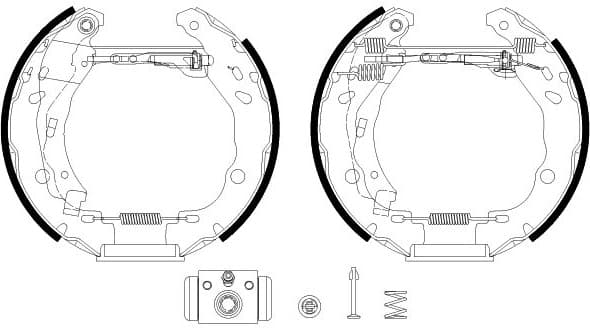 Brake Shoe Set Shoe Kit Pro 84083201