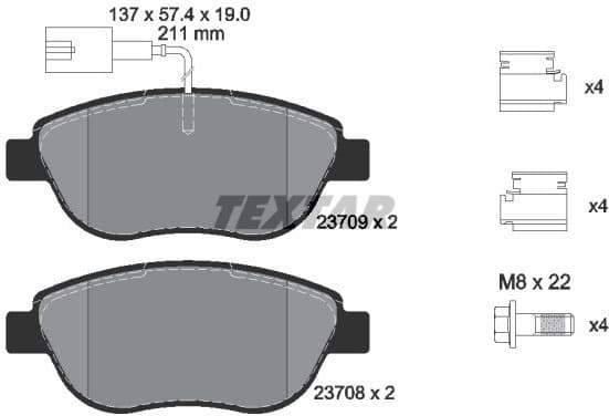 Brake Pad Set, disc brake Q+ 2370901