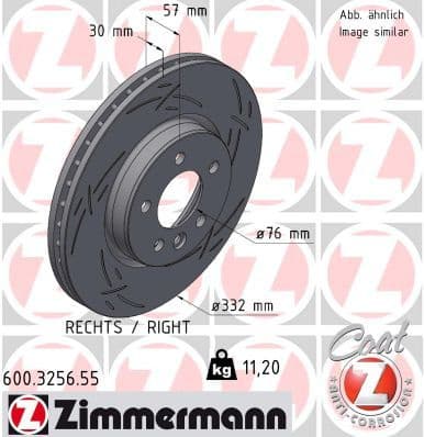 Brake Disc BLACK Z 600.3256.55