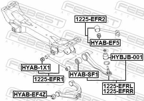 Mounting, control/trailing arm HYAB-1X1 - image 2