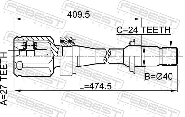 Joint Kit, drive shaft 0111-ACV30RH - image 2