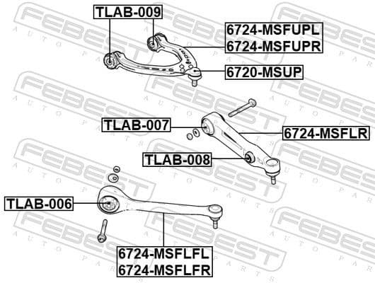 Control/Trailing Arm, wheel suspension 6724-MSFUPR - image 2