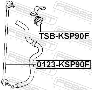 Mounting, stabiliser bar TSB-KSP90F - image 2