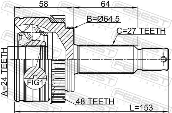 Joint Kit, drive shaft 1210-IX35A48 - image 2