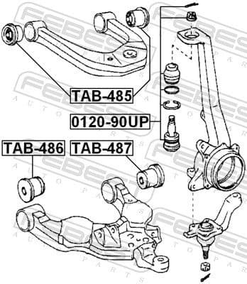 Mounting, control/trailing arm TAB-487 - image 2