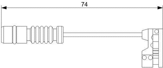 Warning Contact, brake pad wear 1 987 473 008