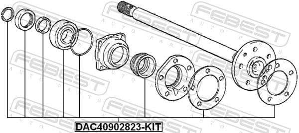 Wheel Bearing Kit DAC40902823-KIT - image 2