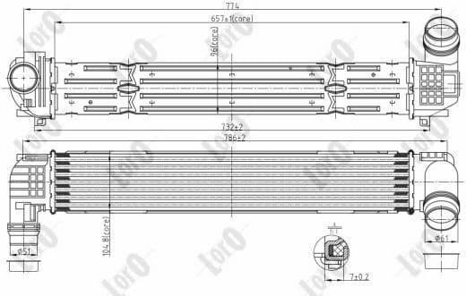 Charge Air Cooler LORO 042-018-0006 - image 3