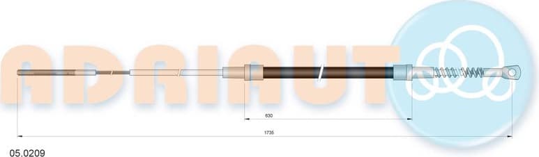 Cable Pull, parking brake 05.0209