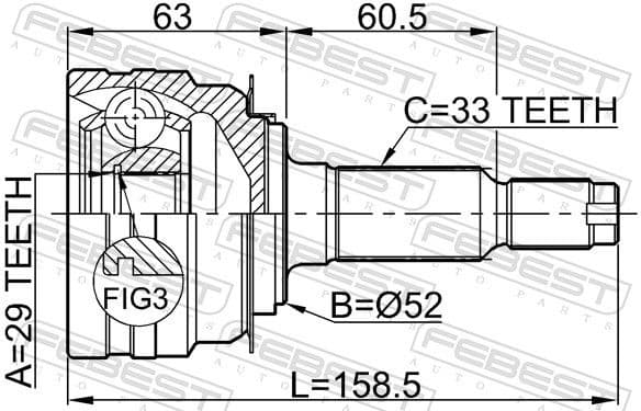 Joint Kit, drive shaft 1110-J150 - image 2