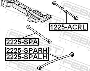 Control/Trailing Arm, wheel suspension 2225-SPARH - image 2