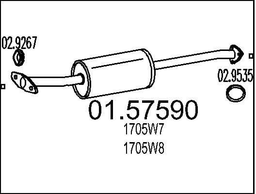 Centre Muffler 01.57590