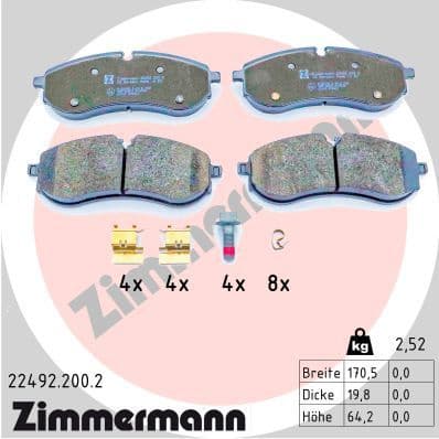 Brake Pad Set, disc brake 22492.200.2