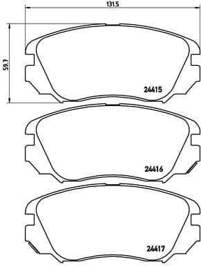 Brake Pad Set, disc brake XTRA LINE P 59 054X
