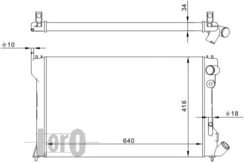 Radiator, engine cooling LORO 009-017-0014 - image 3