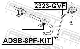Repair Kit, stabiliser bush ADSB-8PF-KIT