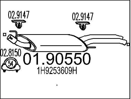 Rear Muffler 01.90550