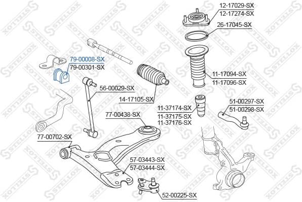 Mounting, stabiliser bar 79-00008-SX - image 2