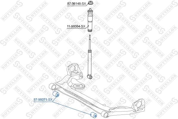Mounting, control/trailing arm 87-98071-SX - image 2