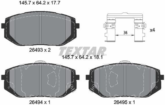 Brake Pad Set, disc brake Q+ 2649301