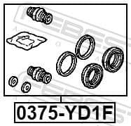 Repair Kit, brake caliper 0375-YD1F - image 2