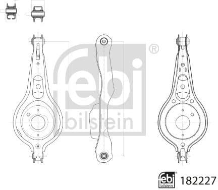 Control/Trailing Arm, wheel suspension 182227