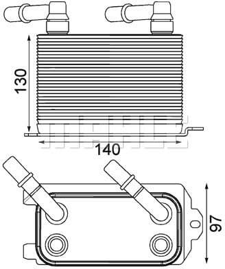 Oil Cooler, automatic transmission BEHR *** PREMIUM LINE *** CLC 228 000P