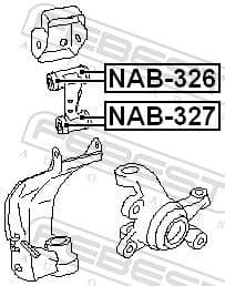 Mounting, control/trailing arm NAB-327 - image 2
