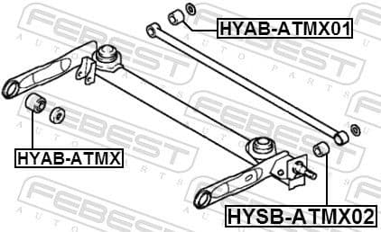 Mounting, control/trailing arm HYAB-ATMX01 - image 2