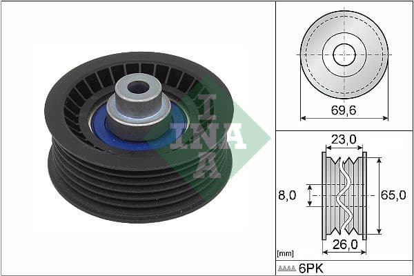 Deflection/Guide Pulley, V-ribbed belt 532 0917 10