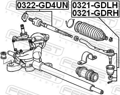 Inner Tie Rod 0322-GD4UN - image 2