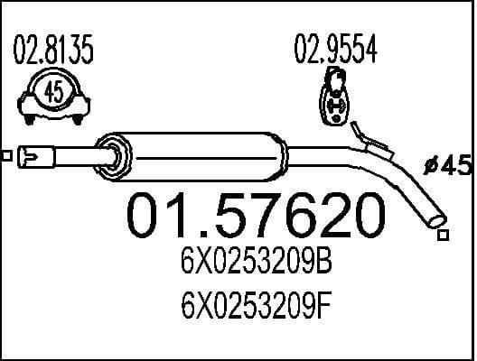 Centre Muffler 01.57620